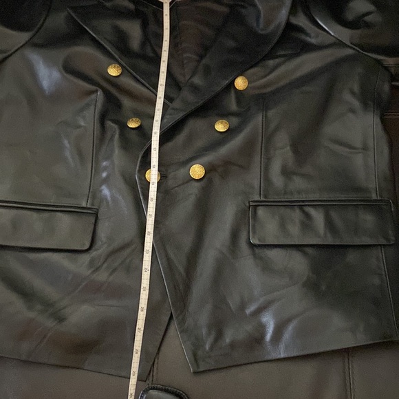 Double breasted leather jacket - Picture 12 of 16
